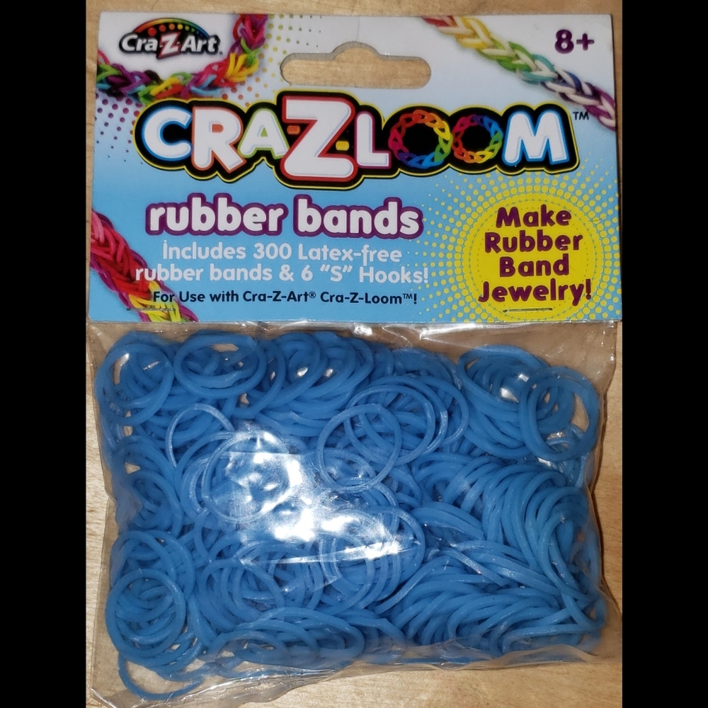 NIB Cra-Z-Art Cra-Z-Loom Rubber Bands (300) Blue